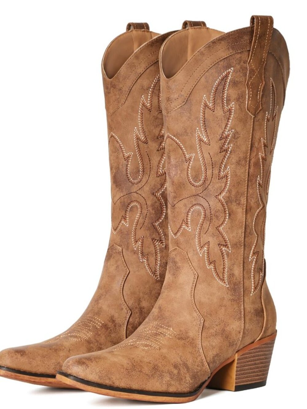 Cowboy Boots for Women Western Cowgirl Snip Toe Mid Calf Country Boot